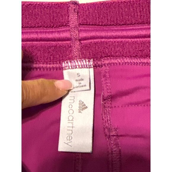 Adidas "Stella McCartney" Women's Shiny Legging 3/4 Pants Sport Capri Fusia Smal - Picture 3 of 16